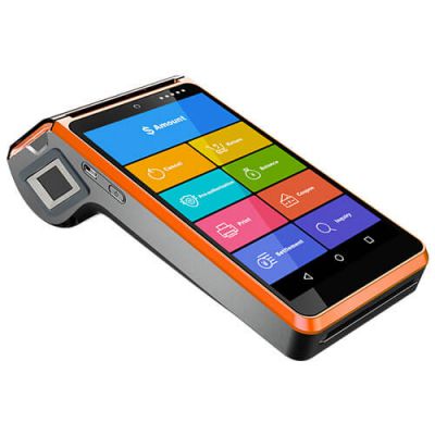 V7 Retail Portable Cashier Android POS Terminal With Biometric Fingerprint